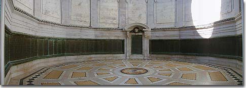 the plaques inside the dome